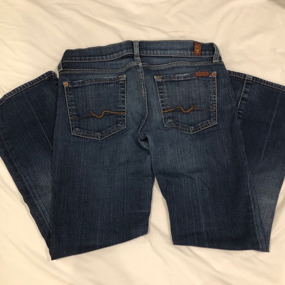 7 For All Mankind Flare Jeans - Size 27 EUC - Picture 2 of 10